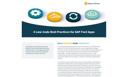 4 Low-Code Best Practices for SAP Fiori Apps