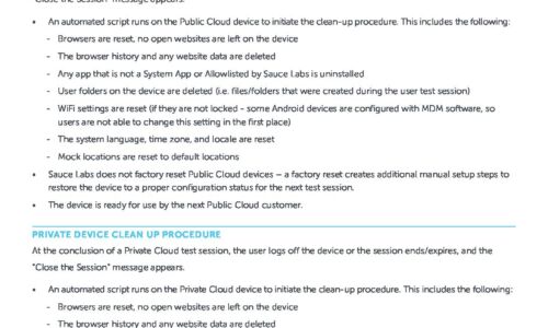 Public & Private Device Clean Up Procedure