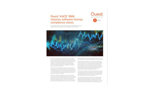 Quest® KACE® SMA reduces software license compliance stress