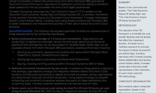 The Total Economic Impact of Adobe Document Cloud & Microsoft Spotlight